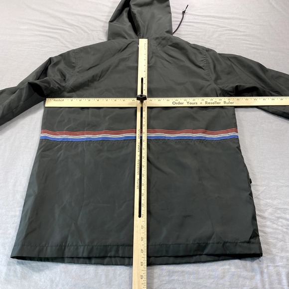 Vissla Jacket Adult Small Black Windbreaker Full Zip Hood Surf Coat Mens - Picture 4 of 9